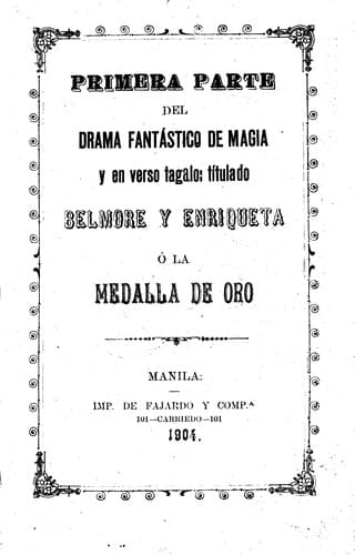 Tapa de Belmore y Enriqueta; ó, La medalla de oro