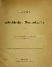 Tapa de Beitra ge zur griechischen Namenkunde
