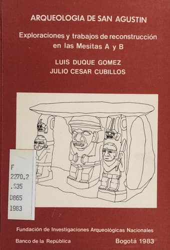 Tapa de Arqueología de San Agustín