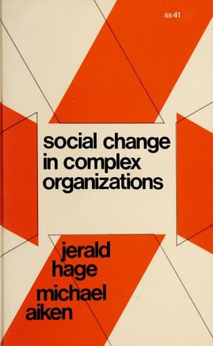 Tapa de Social change in complex organizations