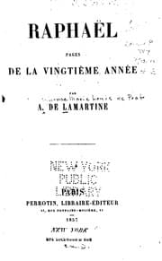 Tapa de Raphaël: pages de la vingtième année