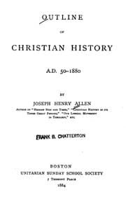 Tapa de Outline of Christian History, A.D. 50-1880