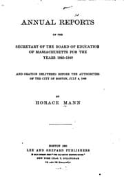 Tapa de Annual Reports of the Secretary of the Board of Education of Massachusetts for the Years 1839-1844