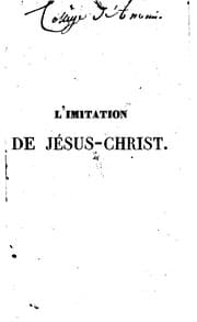 Tapa de L'imitation de J�esus-Christ