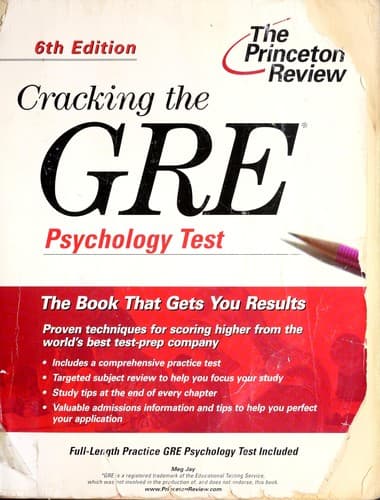 Tapa de Cracking the GRE psychology subject test