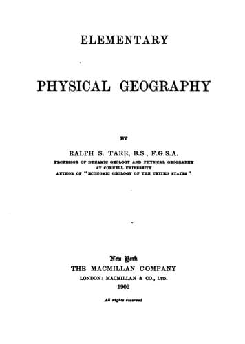 Tapa de Elementary Physical Geography