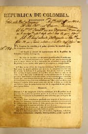 Tapa de Republica de Colombia. El Congreso ha espedido, y el poder ejecutivo ha mandado ejecutar el siguente decreto