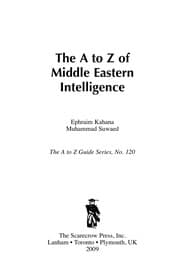 Tapa de The A to Z of Middle Eastern intelligence