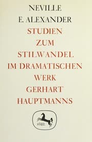 Tapa de Studien zum Stilwandel im dramatischen Werk Gerhart Hauptmanns