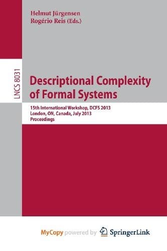 Tapa de Descriptional Complexity of Formal Systems