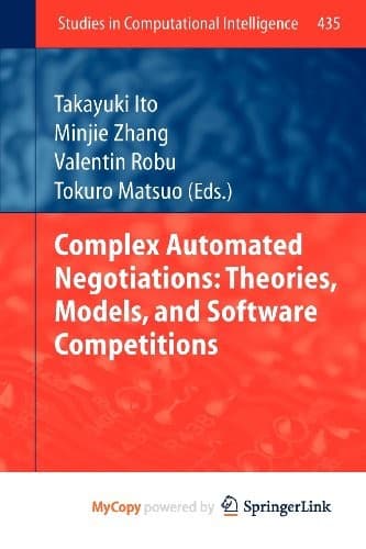 Tapa de Complex Automated Negotiations