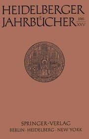 Tapa de Heidelberger Jahrbücher 25