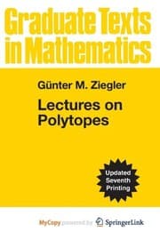Tapa de Lectures on Polytopes