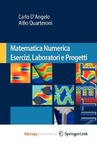 Tapa de Matematica Numerica Esercizi, Laboratori e Progetti