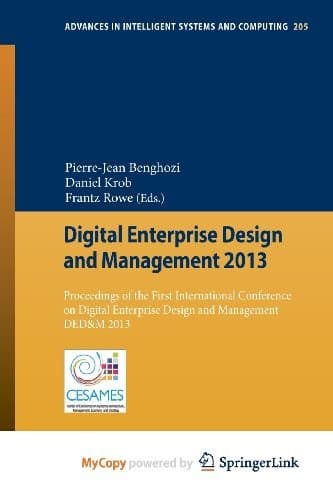 Tapa de Digital Enterprise Design and Management 2013