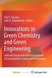 Tapa de Innovations in Green Chemistry and Green Engineering