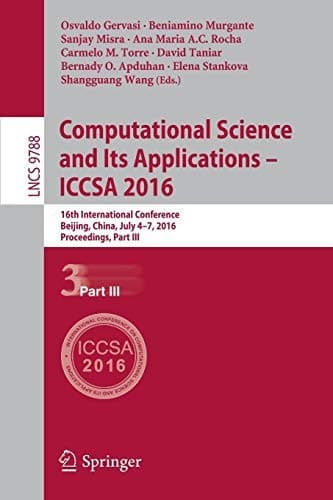 Tapa de Computational Science and Its Applications - ICCSA 2016