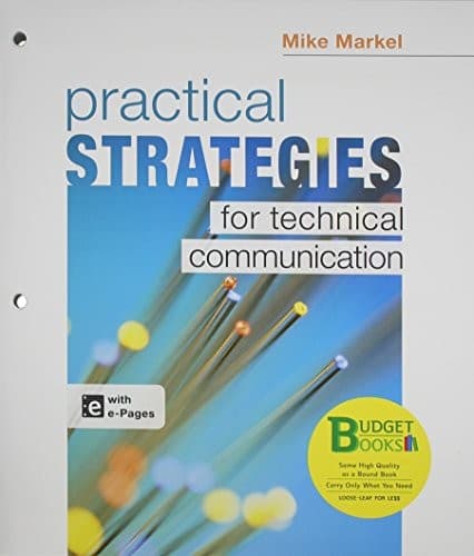 Tapa de Loose-leaf Version for Practical Strategies for Technical Communication