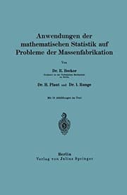 Tapa de Anwendungen der mathematischen Statistik auf Probleme der Massenfabrikation