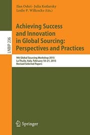 Tapa de Achieving Success and Innovation in Global Sourcing : Perspectives and Practices