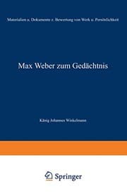 Tapa de Max Weber zum Gedächtnis