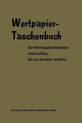 Tapa de Wertpapier Taschenbuch