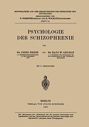 Tapa de Psychologie der Schizophrenie