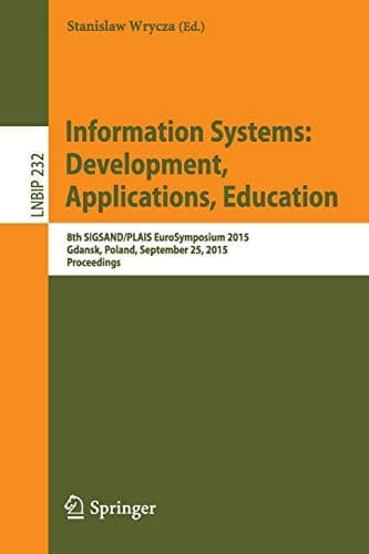 Tapa de Information Systems : Development, Applications, Education