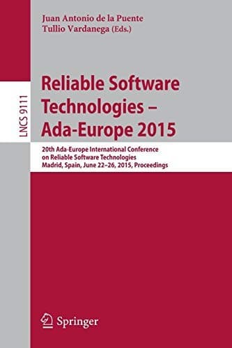 Tapa de Reliable Software Technologies – Ada-Europe 2015