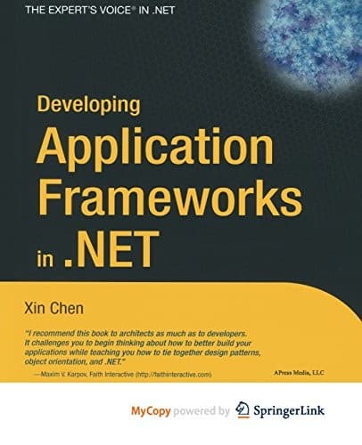 Tapa de Developing Application Frameworks in .NET
