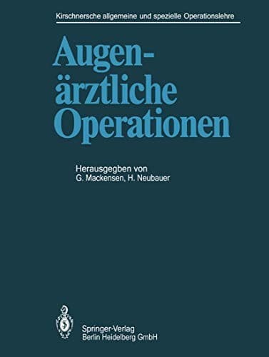 Tapa de Augenärztliche Operationen
