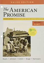 Tapa de Loose-leaf Version for The American Promise, Value Edition, Volume 1