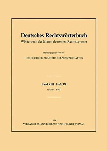 Tapa de Deutsches Rechtswörterbuch