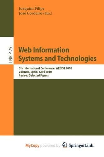 Tapa de Web Information Systems and Technologies