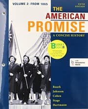 Tapa de Loose-leaf Version of The American Promise : A Concise History 5e V2 & LaunchPad for The American Promise