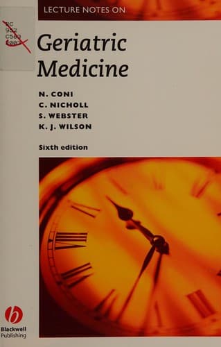 Tapa de Lecture notes on geriatric medicine