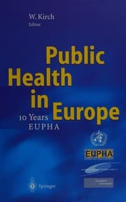 Tapa de Public health in Europe
