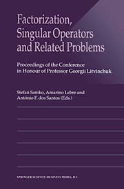 Tapa de Factorization, Singular Operators and Related Problems