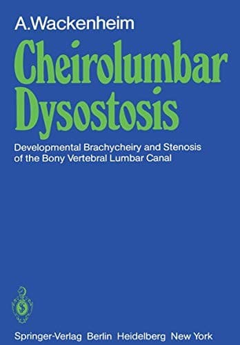 Tapa de Cheirolumbar Dysostosis