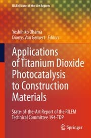 Tapa de Application of Titanium Dioxide Photocatalysis to Construction Materials