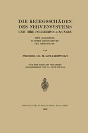 Tapa de Die Kriegsschäden Des Nervensystems Und Ihre Folgeerscheinungen