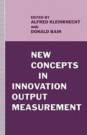 Tapa de New concepts in innovation output measurement