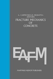 Tapa de Fracture mechanics of concrete : Material characterization and testing