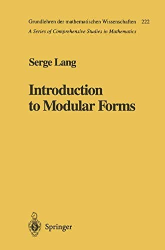 Tapa de Introduction to Modular Forms