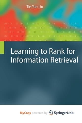 Tapa de Learning to Rank for Information Retrieval