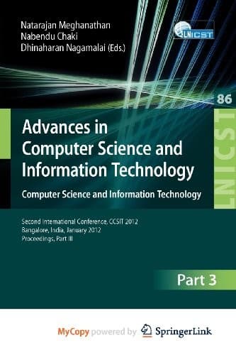 Tapa de Advances in Computer Science and Information Technology. Computer Science and Information Technology