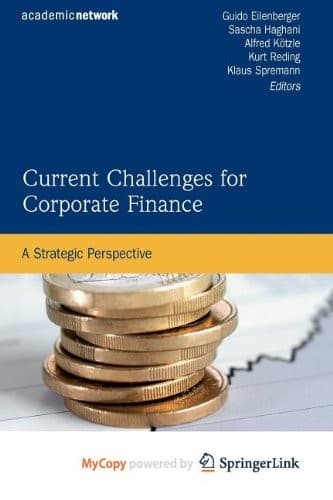 Tapa de Current Challenges for Corporate Finance
