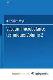 Tapa de Vacuum Microbalance Techniques