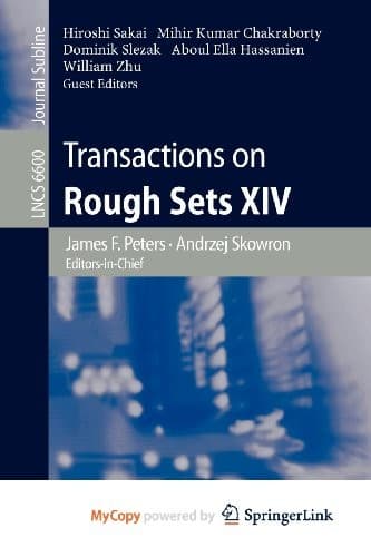 Tapa de Transactions on Rough Sets XIV