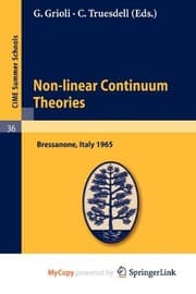 Tapa de Non-linear Continuum Theories